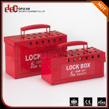 Elecpopular Safety Industrial Handy Plastic Combination Padlock and Key Lock Lockout Kit Box With Handle